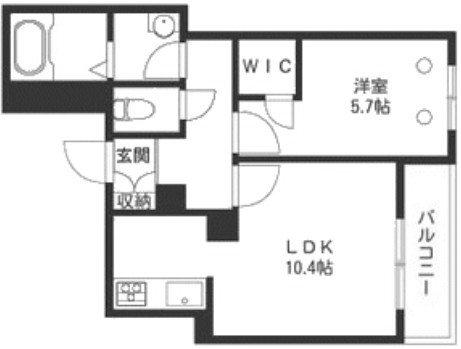 ルミナスK(1LDK/2階)の間取り写真