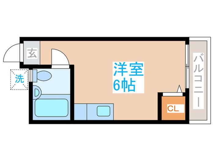 藤田ハイツ(ワンルーム/2階)の間取り写真
