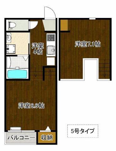 アストランチア(1K/1階)の間取り写真