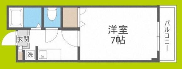 メゾンアリュール(1K/2階)の間取り写真
