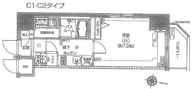 ズーム九段下(1K/12階)の間取り写真