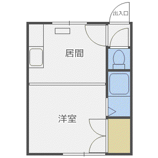 第7森宅建平岸ビル(1DK/2階)の間取り写真