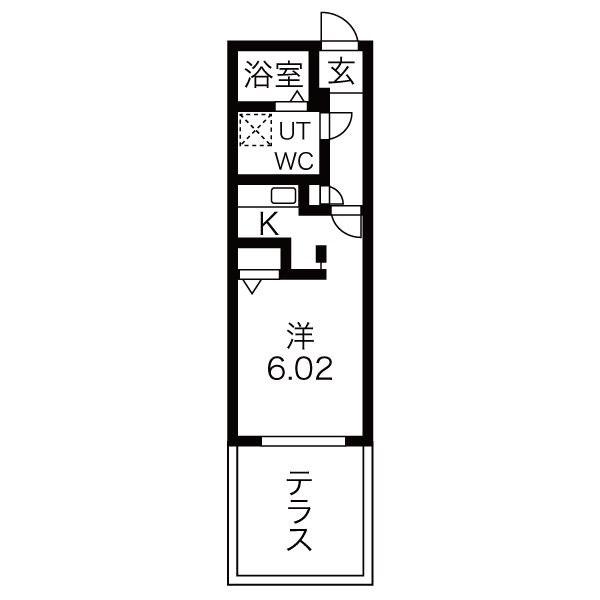 リアライズ名城公園(ワンルーム/1階)の間取り写真