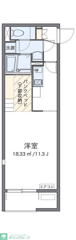 レオネクスト輝(ワンルーム/1階)の間取り写真