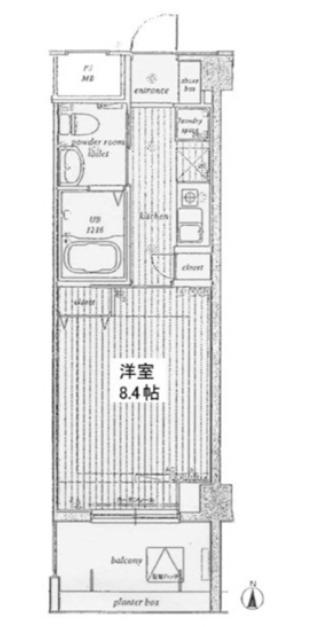 ヴェルステージ本所吾妻橋(1K/2階)の間取り写真