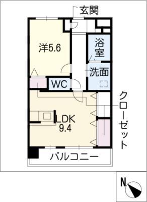 アネックス一ツ屋(1LDK/2階)の間取り写真