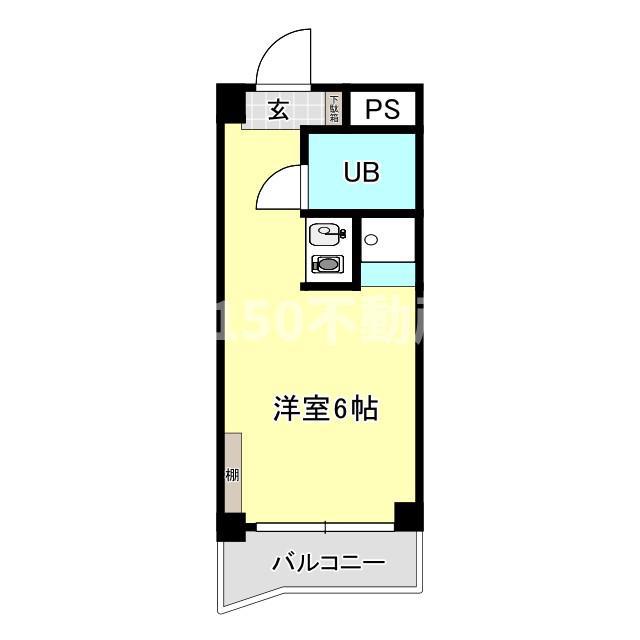 シティコア岐阜(ワンルーム/2階)の間取り写真