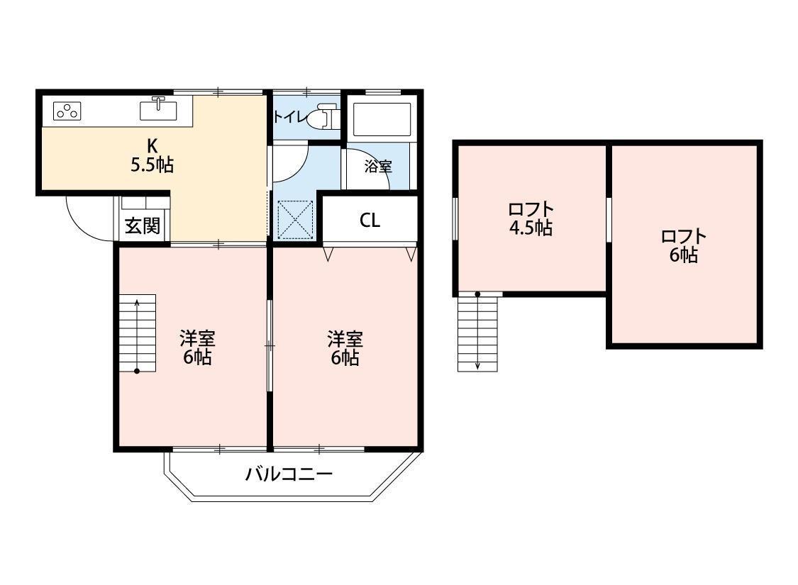 CORPO25(2K/2階)の間取り写真