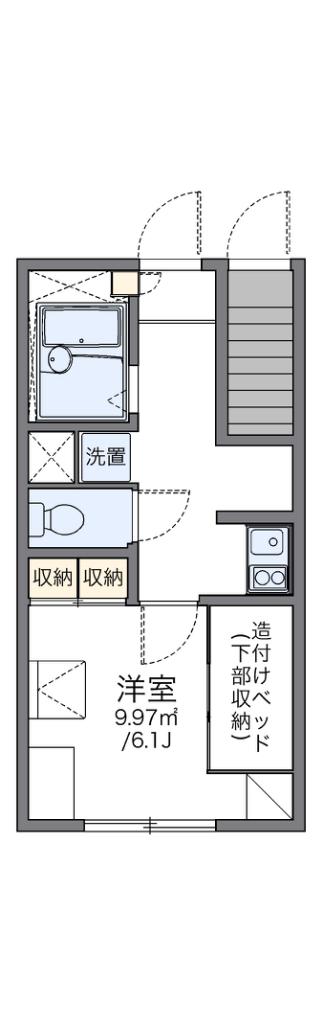 レオパレスコンフォート(1K/1階)の間取り写真