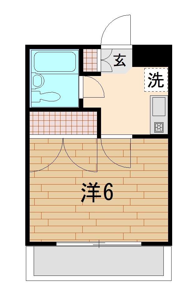 旭マンション(1K/2階)の間取り写真