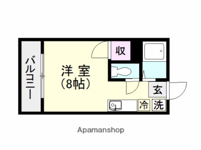 OAK VILLA KAGOSHIMA 5TH(ワンルーム/3階)の間取り写真
