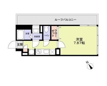 ザレジデンス市谷台町(1K/4階)の間取り写真