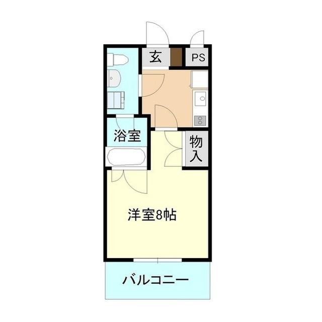 HANA STUDIO APARTMENT(1K/4階)の間取り写真