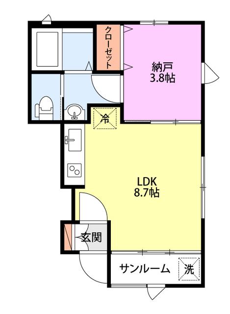 グランメゾン近江(1LDK/1階)の間取り写真