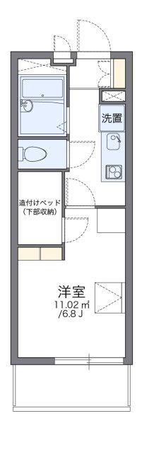 レオパレスエスポワールシェソワ(1K/1階)の間取り写真