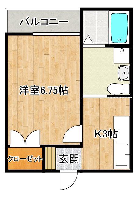 セレッソコート(1K/1階)の間取り写真