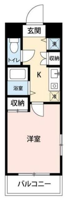 マイナビSTAYミライエ溝の(1K/2階)の間取り写真