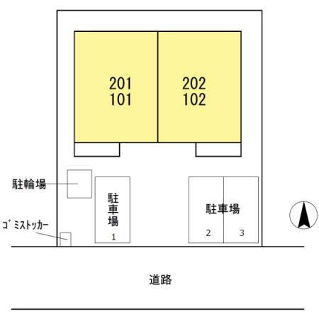 グリシーヌ(2LDK/2階)の間取り写真