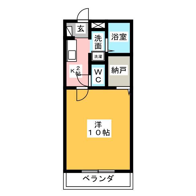 ＪＲ東海道本線 清水駅(静岡) 徒歩38分 2階建 築19年(1K/2階)の間取り写真