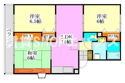 チェリーロード(3LDK/1階)の間取り写真