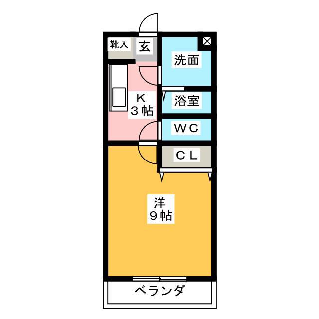PRECIOUS(1K/2階)の間取り写真