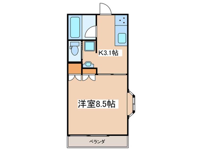TRAIL(1K/2階)の間取り写真