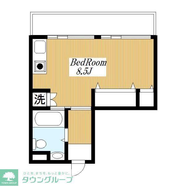 リビエール玉川学園前(1K/2階)の間取り写真