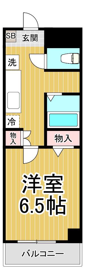 ANGE夙川(1K/2階)の間取り写真
