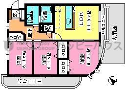 グランシャリオ21(3LDK/1階)の間取り写真