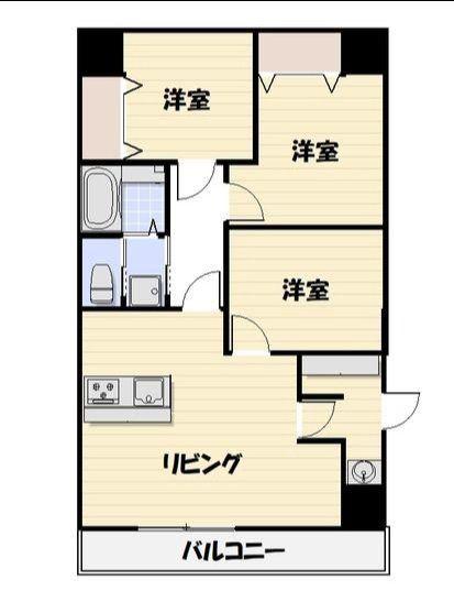 総建みどりハイム(3LDK/2階)の間取り写真