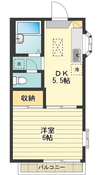 ハウスK&M(1K/2階)の間取り写真