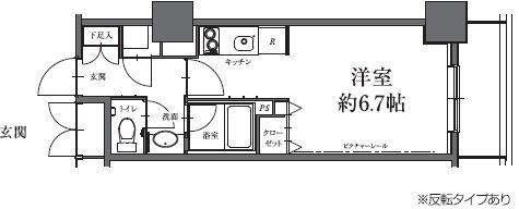 HF駒沢公園レジデンスTOWER(ワンルーム/4階)の間取り写真