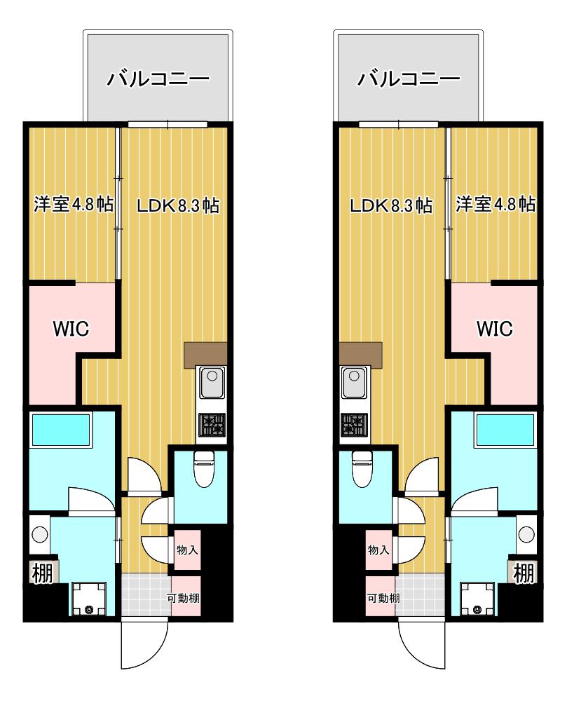 サンロージュ荒田(1LDK/6階)の間取り写真