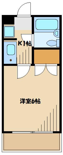 菱和パレス調布国領(1K/3階)の間取り写真