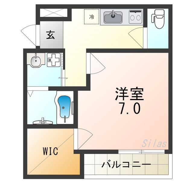 フジパレス堺諏訪森サウス(1K/1階)の間取り写真