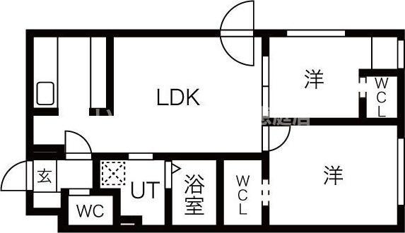 STELLA ENIWA STATION SIDE(2LDK/4階)の間取り写真