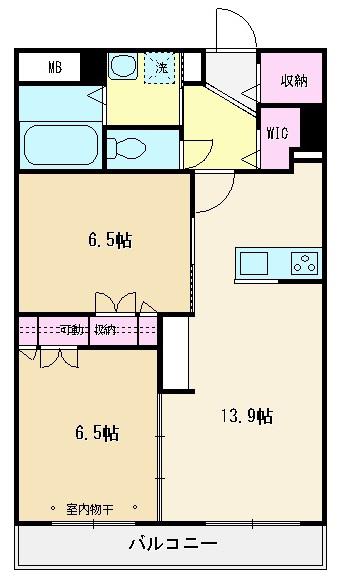 ORIIRO志木レジデンス(2LDK/6階)の間取り写真
