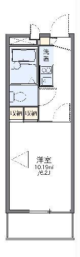 レオパレスフォレット湘南(1K/1階)の間取り写真