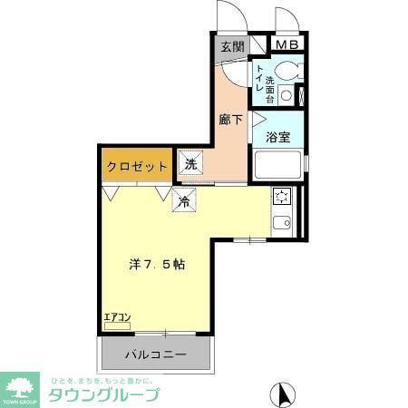 J-TRAD(ワンルーム/3階)の間取り写真