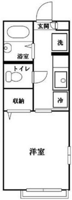 ソフィア(1K/1階)の間取り写真