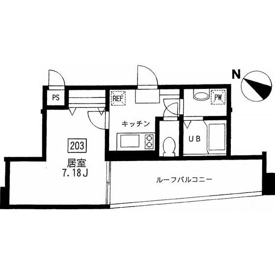 MMKビル(1K/2階)の間取り写真
