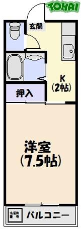 マイハウスあつみ(1K/3階)の間取り写真
