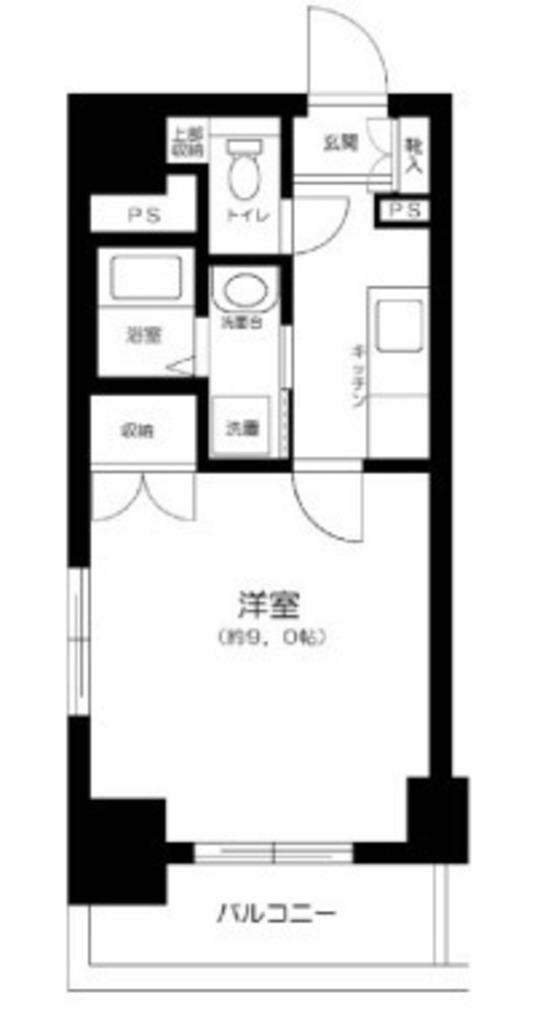 フレールK&Y(1K/6階)の間取り写真