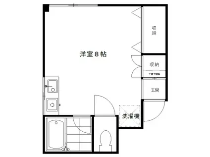 ハイツたちばな(ワンルーム/2階)の間取り写真