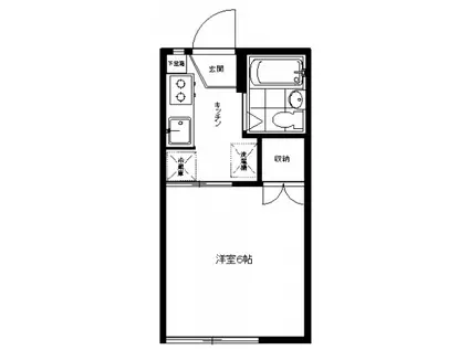 ミゲールコート(1K/1階)の間取り写真