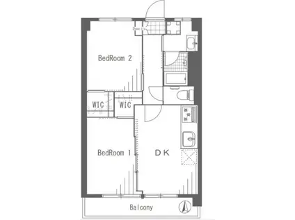 目白台コーポ(2DK/2階)の間取り写真