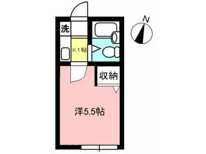 セレブリティ生田(1K/1階)の間取り写真
