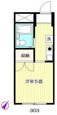 パークアゼリア朝霞(1K/1階)の間取り写真