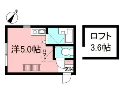 ユナイト汐入ムーランルージュ(ワンルーム/1階)の間取り写真