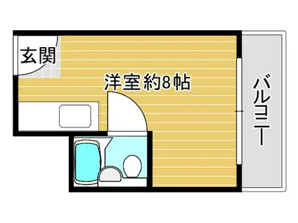 サンシャイン狭山(ワンルーム/3階)の間取り写真